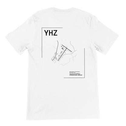 White YHZ Airport Diagram T-Shirt Back