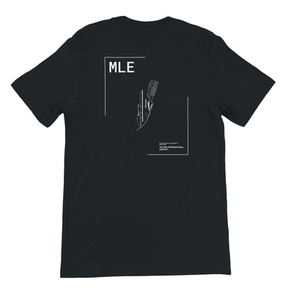 Black MLE Airport Diagram T-Shirt Back