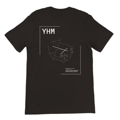 Black YHM Airport Diagram T-Shirt Back