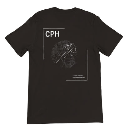 Black CPH Airport Diagram T-Shirt Back