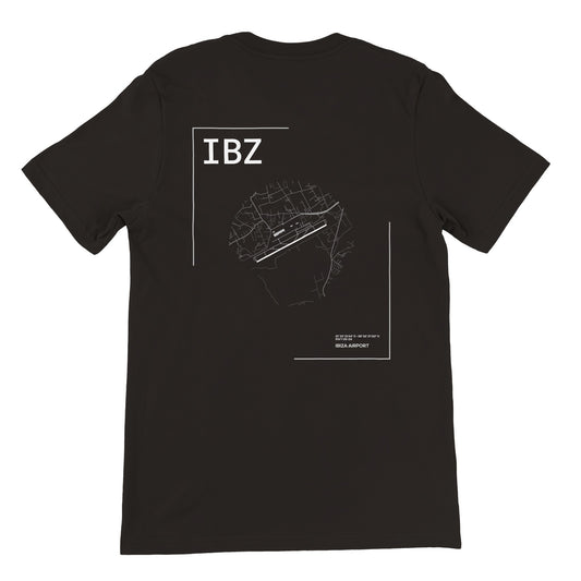 Black IBZ Airport Diagram T-Shirt Back