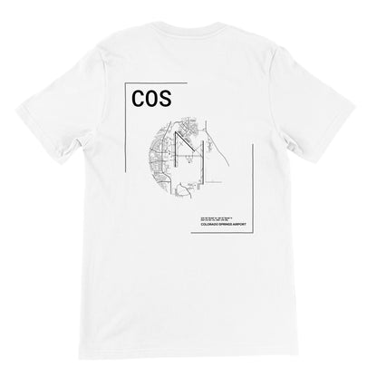 White COS Airport Diagram T-Shirt Back