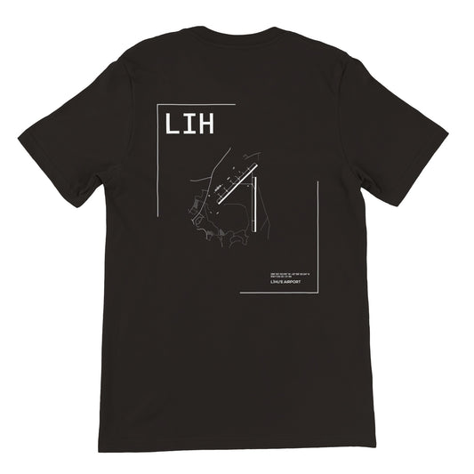 Black LIH Airport Diagram T-Shirt Back