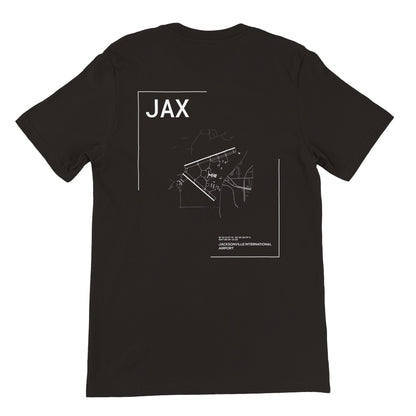 Black JAX Airport Diagram T-Shirt Back