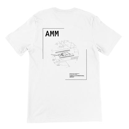White AMM Airport Diagram T-Shirt Back