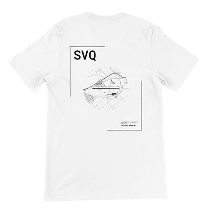White SVQ Airport Diagram T-Shirt Back
