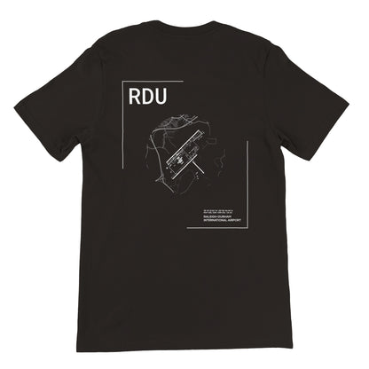 Black RDU Airport Diagram T-Shirt Back