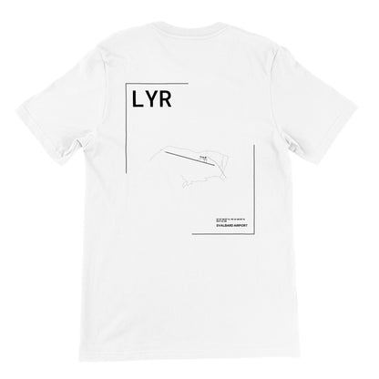White LYR Airport Diagram T-Shirt Back