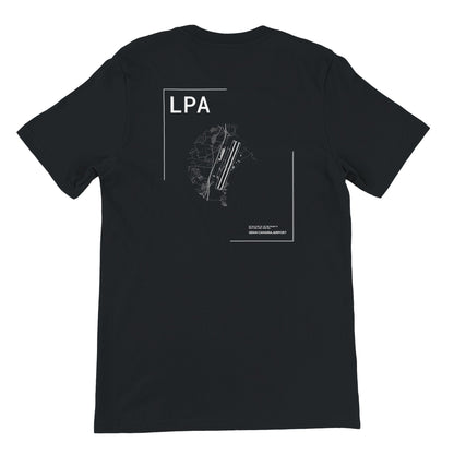 Black LPA Airport Diagram T-Shirt Back
