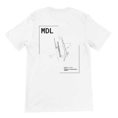 White MDL Airport Diagram T-Shirt Back