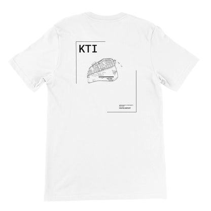 White KTI Airport Diagram T-Shirt Back