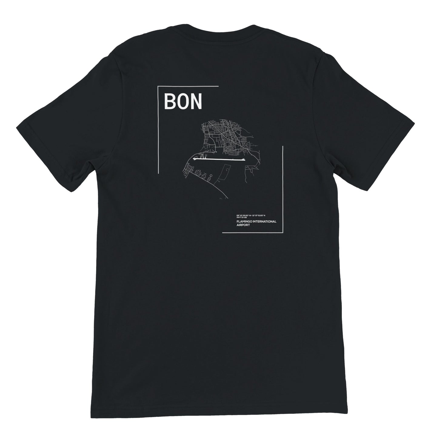 Black BON Airport Diagram T-Shirt Back