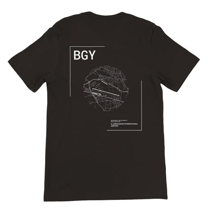 Black BGY Airport Diagram T-Shirt Back