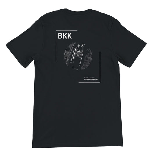 Black BKK Airport Diagram T-Shirt Back