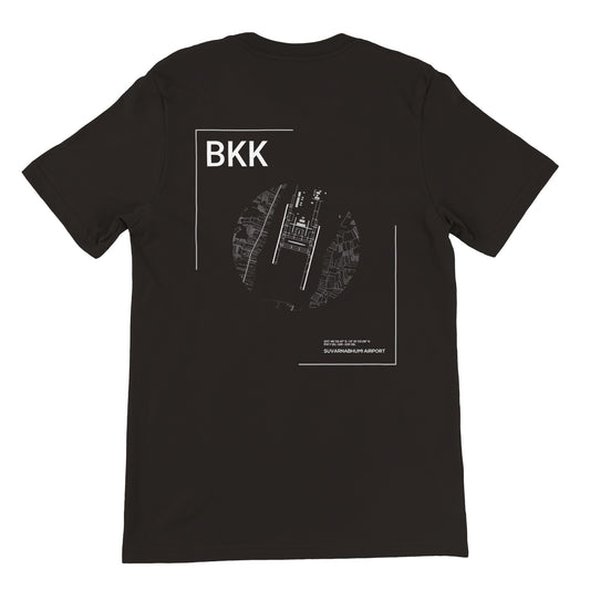 Black BKK Airport Diagram T-Shirt Back