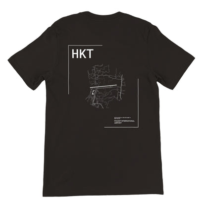 Black HKT Airport Diagram T-Shirt Back