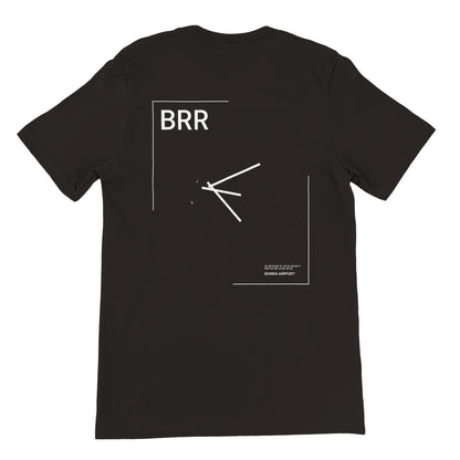 Black BRR Airport Diagram T-Shirt Back