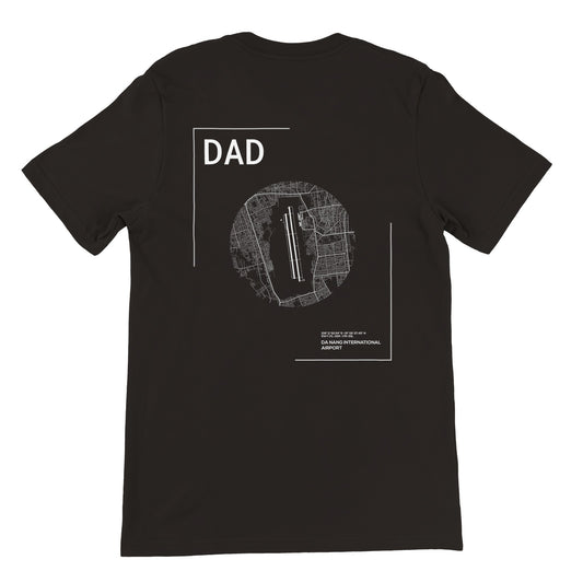 Black DAD Airport Diagram T-Shirt Back