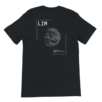 Black LIM Airport Diagram T-Shirt Back