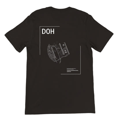 Black DOH Airport Diagram T-Shirt Back