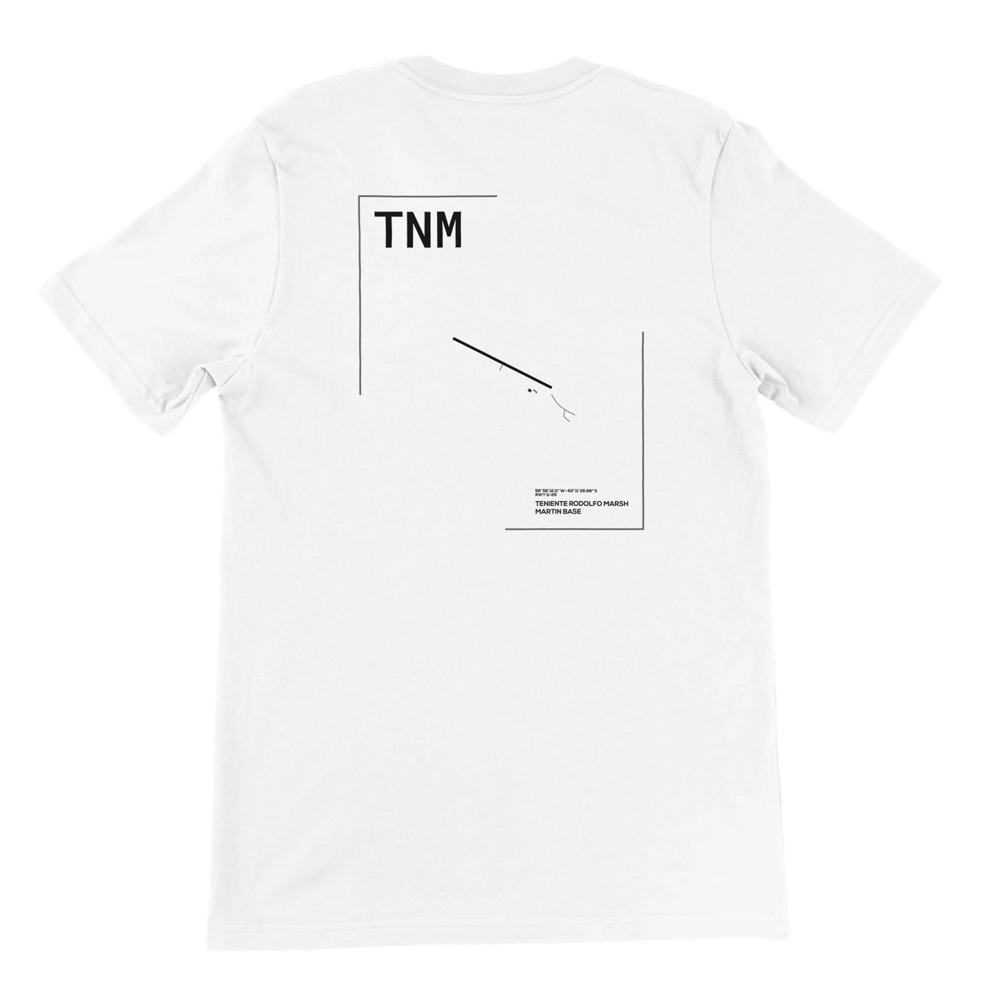 White TNM Airport Diagram T-Shirt Back